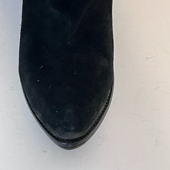 Jeffrey Campbell Black Suede Wedge Adjustable Wrap Boots Sz 8 - Picture 5 of 15